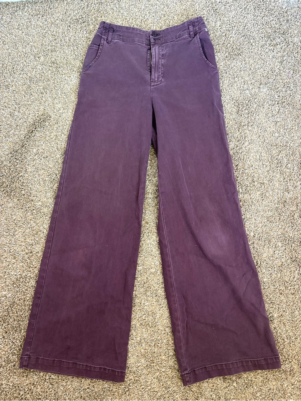 YFB Young Fabulous & Broke Ryker Wide Leg Crop Pant‎ Womens Small Burgundy